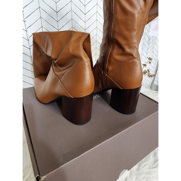 Franco Sarto Tribute Wide Calf Knee High Boots – Faux Leather, 3" Heel - Picture 8 of 12